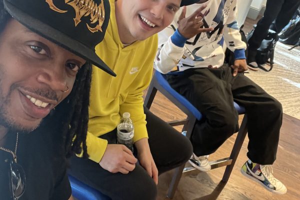 SAMPCAMP - Lunch & Learn on Sync - (l-r) Chandel Shanklin (WMG), Ian Osbourne, Hew Gee